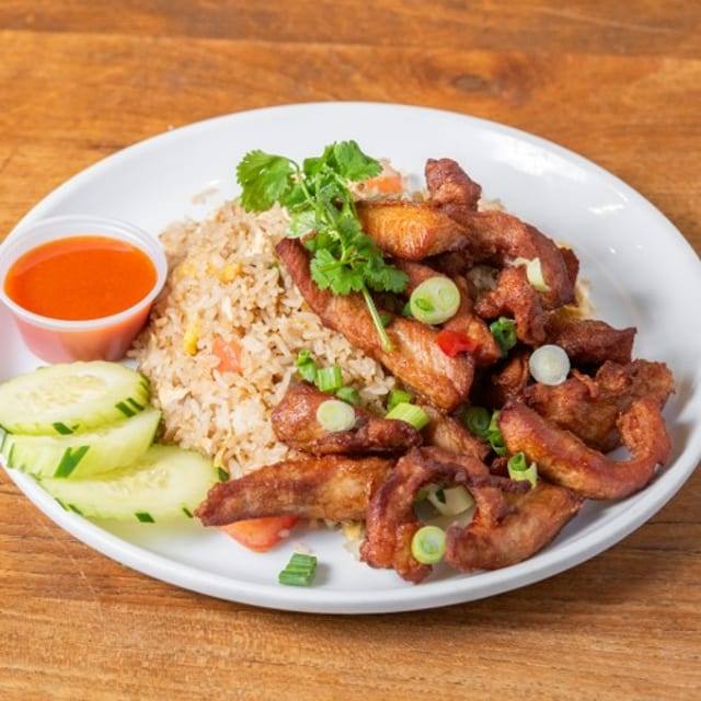 Moo Tod Fried Rice.